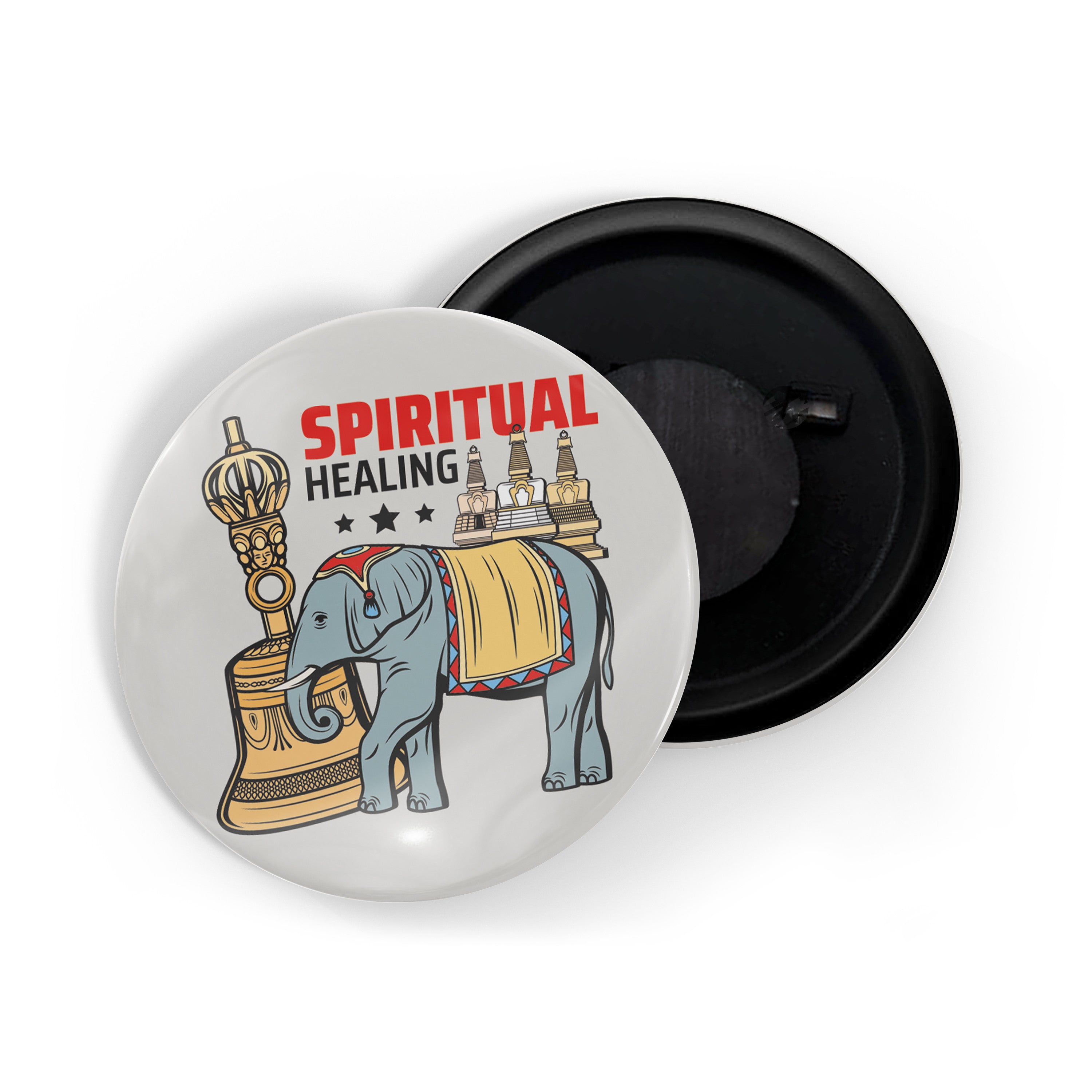 dhcrafts Fridge Magnet Multicolor Spiritual Healing Glossy Finish Design Pack of 1 (58mm)