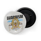 dhcrafts Fridge Magnet Multicolor Buddhism D2 Glossy Finish Design Pack of 1 (58mm)