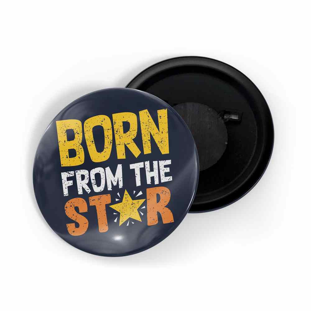 dhcrafts Fridge Magnet Blue Born Fron The Star Glossy Finish Design Pack of 1 (58mm)