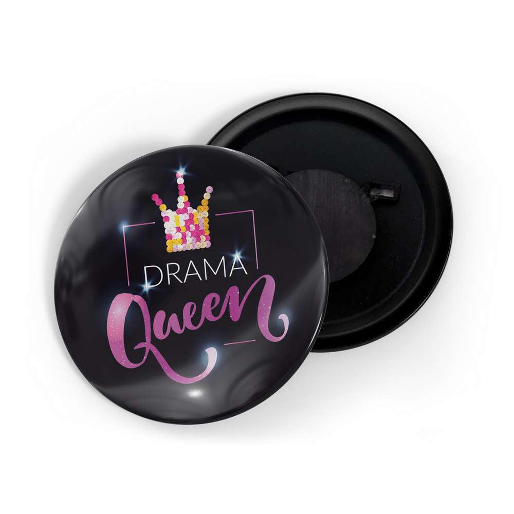dhcrafts Fridge Magnet Blue Drama Queen Glossy Finish Design Pack of 1 (58mm)