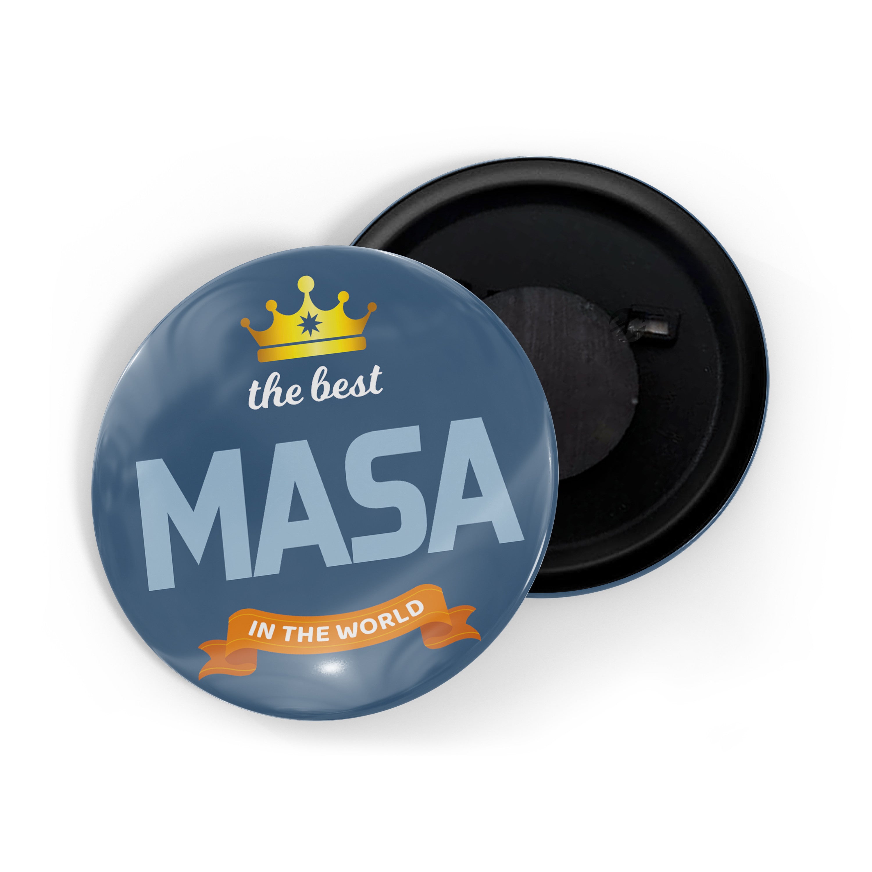 dhcrafts Fridge Magnet Blue Best Masa In The World Glossy Finish Design Pack of 1 (58mm)