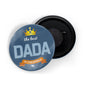 dhcrafts Fridge Magnet Blue Best Dada In The World Glossy Finish Design Pack of 1 (58mm)