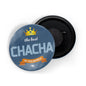 dhcrafts Fridge Magnet Blue Best Chacha In The World Glossy Finish Design Pack of 1 (58mm)