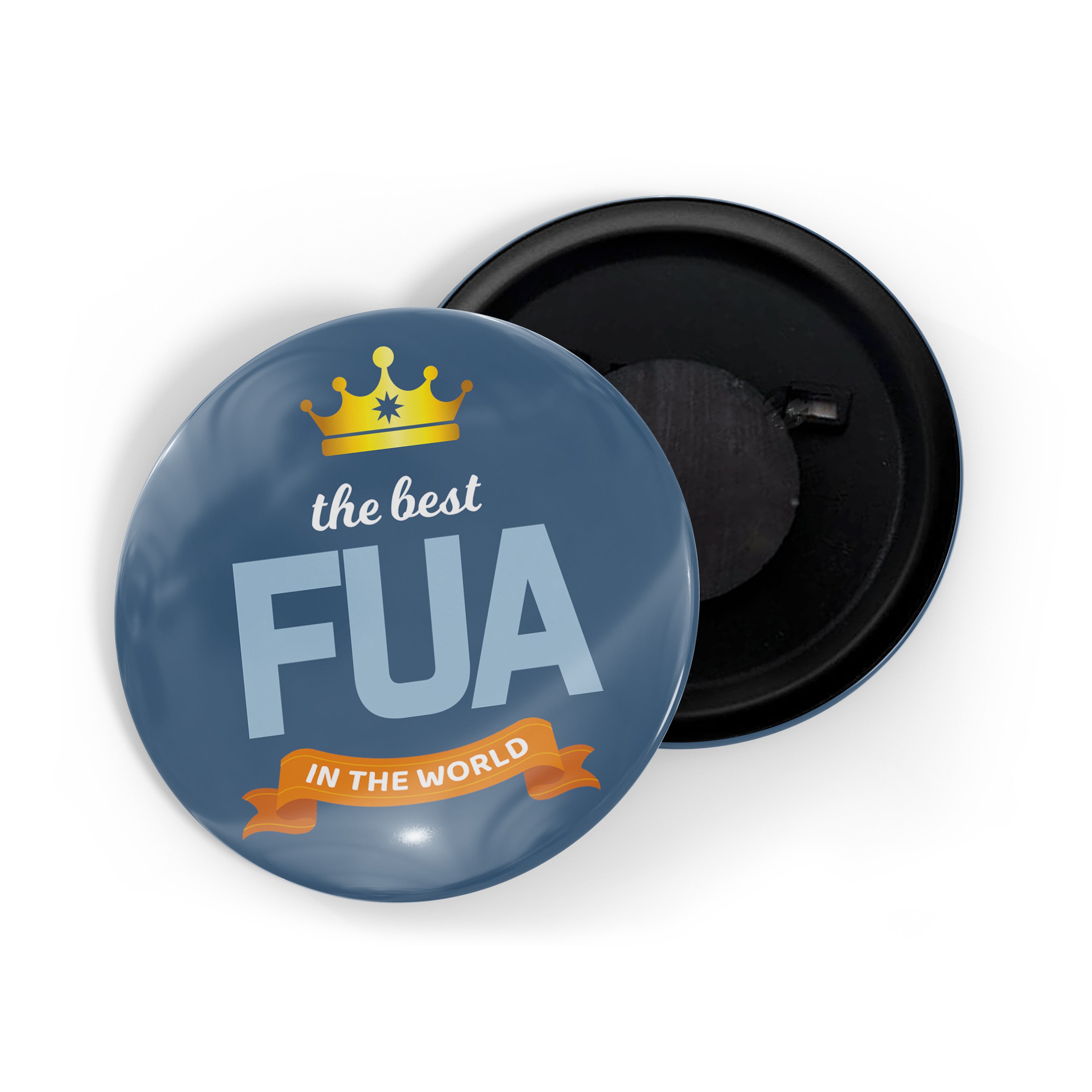 dhcrafts Fridge Magnet Blue Best Fua In The World Glossy Finish Design Pack of 1 (58mm)