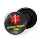 dhcrafts Fridge Magnet Black Emergency Medicine Inside Glossy Finish Design Pack of 1 (58mm)