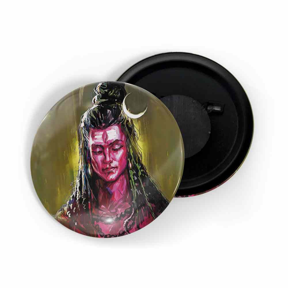 dhcrafts Fridge Magnet Multicolor Shiva D1 Glossy Finish Design Pack of 1 (58mm)
