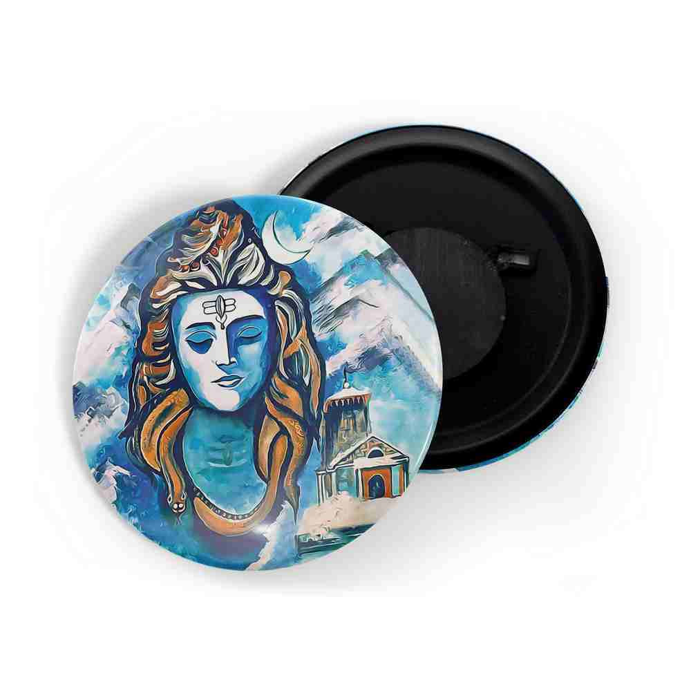 dhcrafts Fridge Magnet Multicolor Shiva D2 Glossy Finish Design Pack of 1 (58mm)