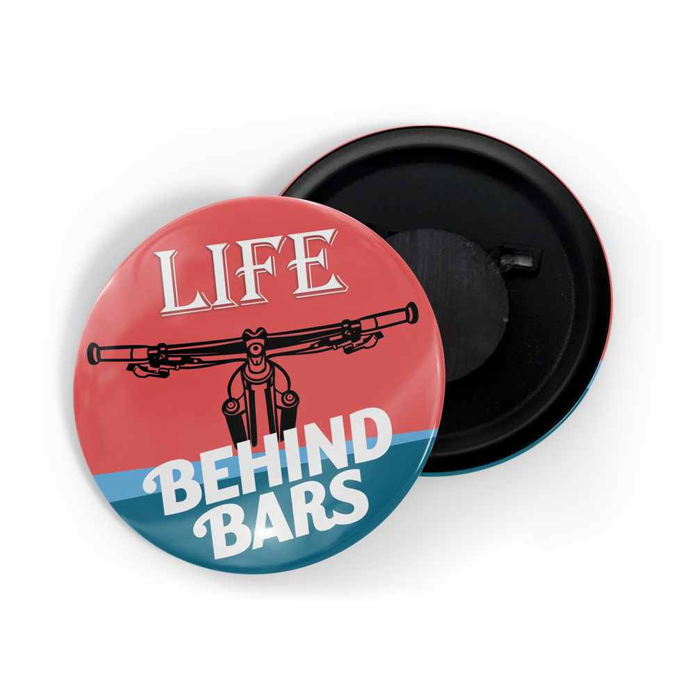 dhcrafts Fridge Magnet Multicolor Life Behind Bars Glossy Finish Design Pack of 1 (58mm)
