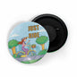 dhcrafts Fridge Magnet Multicolor Just Ride D2 Glossy Finish Design Pack of 1 (58mm)