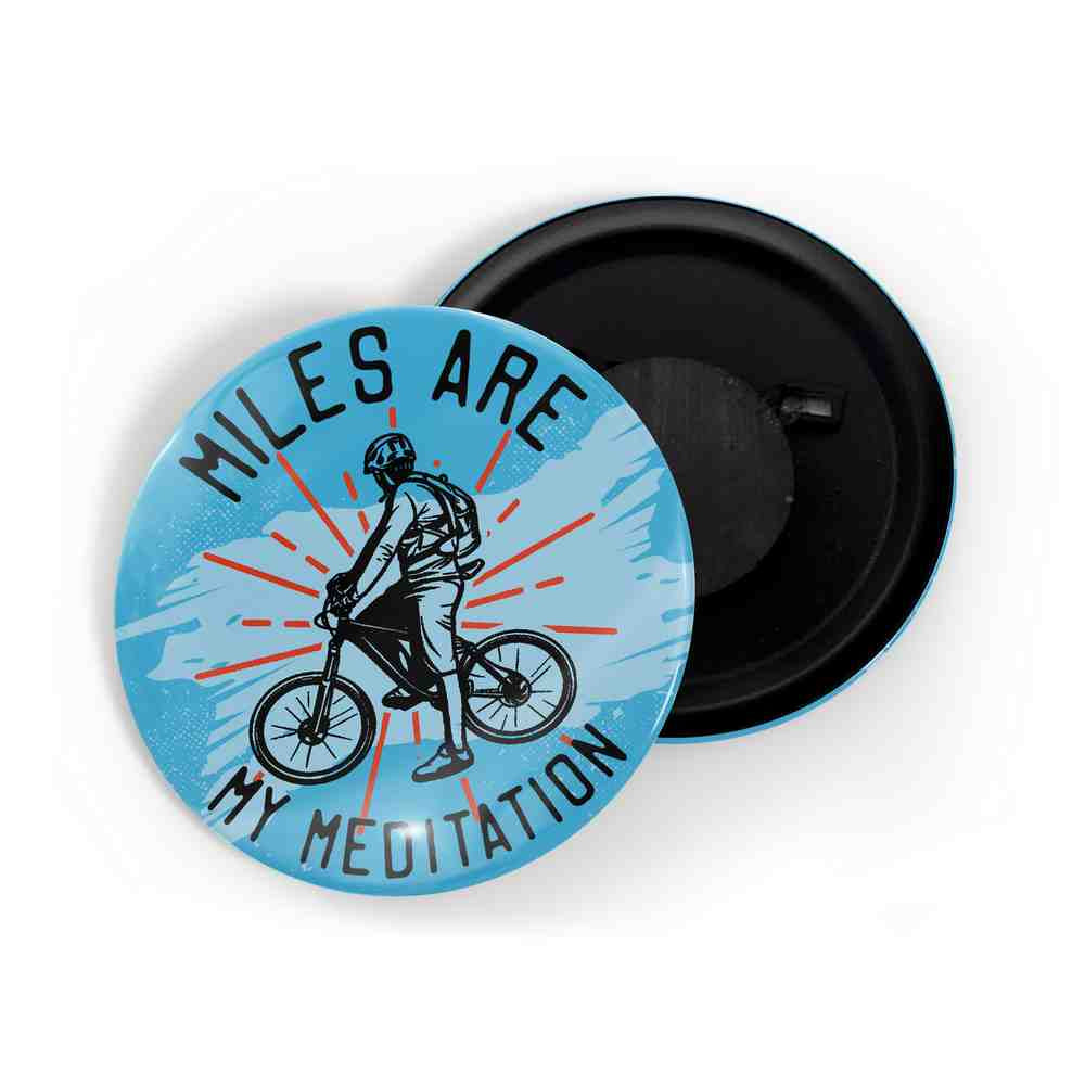 dhcrafts Fridge Magnet Blue Miles Are My Meditation D2 Glossy Finish Design Pack of 1 (58mm)