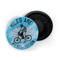 dhcrafts Fridge Magnet Blue Miles Are My Meditation D2 Glossy Finish Design Pack of 1 (58mm)