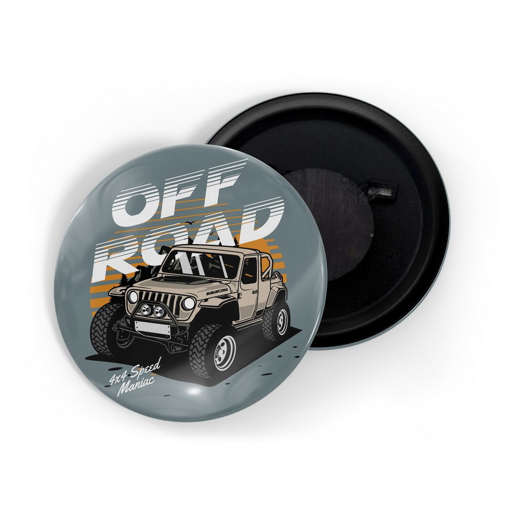 dhcrafts Fridge Magnet Grey Classic legend Vitnage Car Automobile D23 Glossy Finish Design Pack of 1 (58mm)