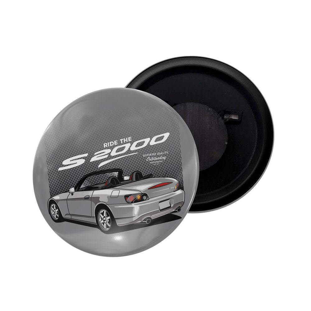 dhcrafts Fridge Magnet Grey Classic legend Vitnage Car Automobile D48 Glossy Finish Design Pack of 1 (58mm)