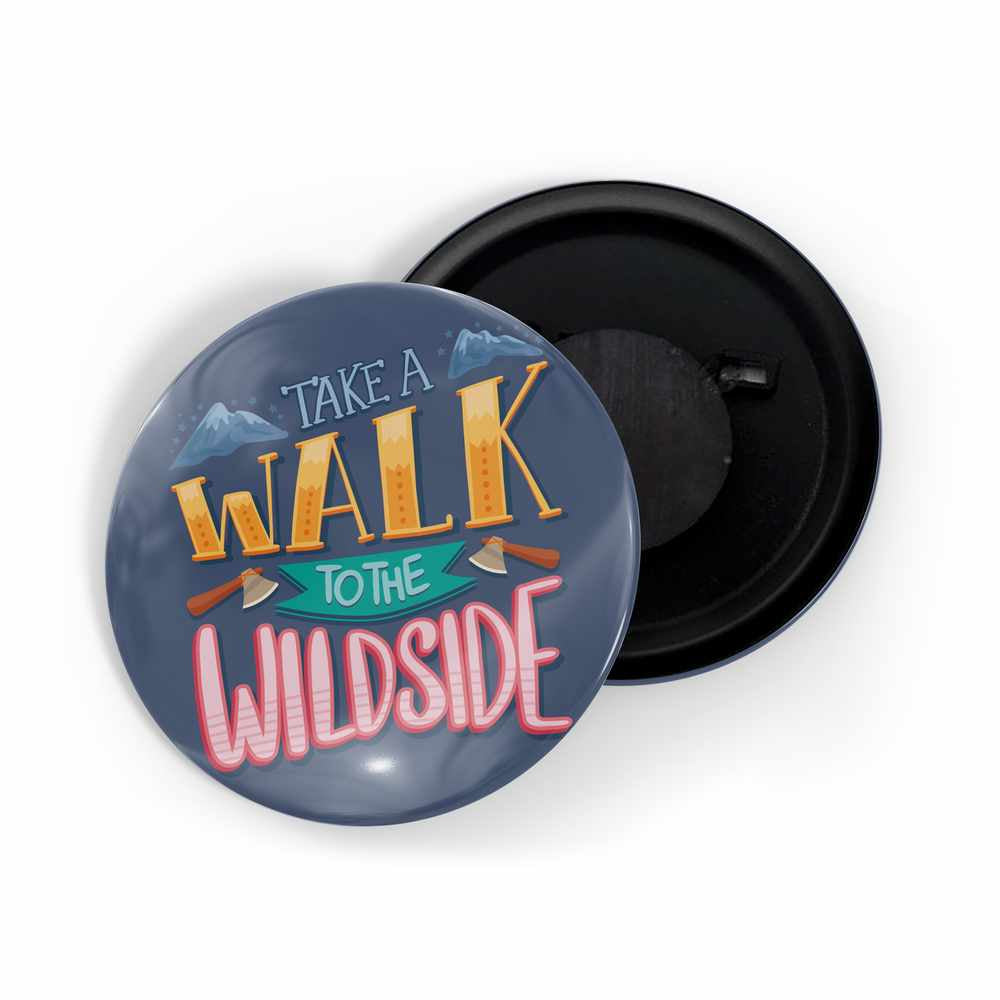 dhcrafts Fridge Magnet Violet Take A Walk To The Wild Side Adventure Glossy Finish Design Pack of 1 (58mm)
