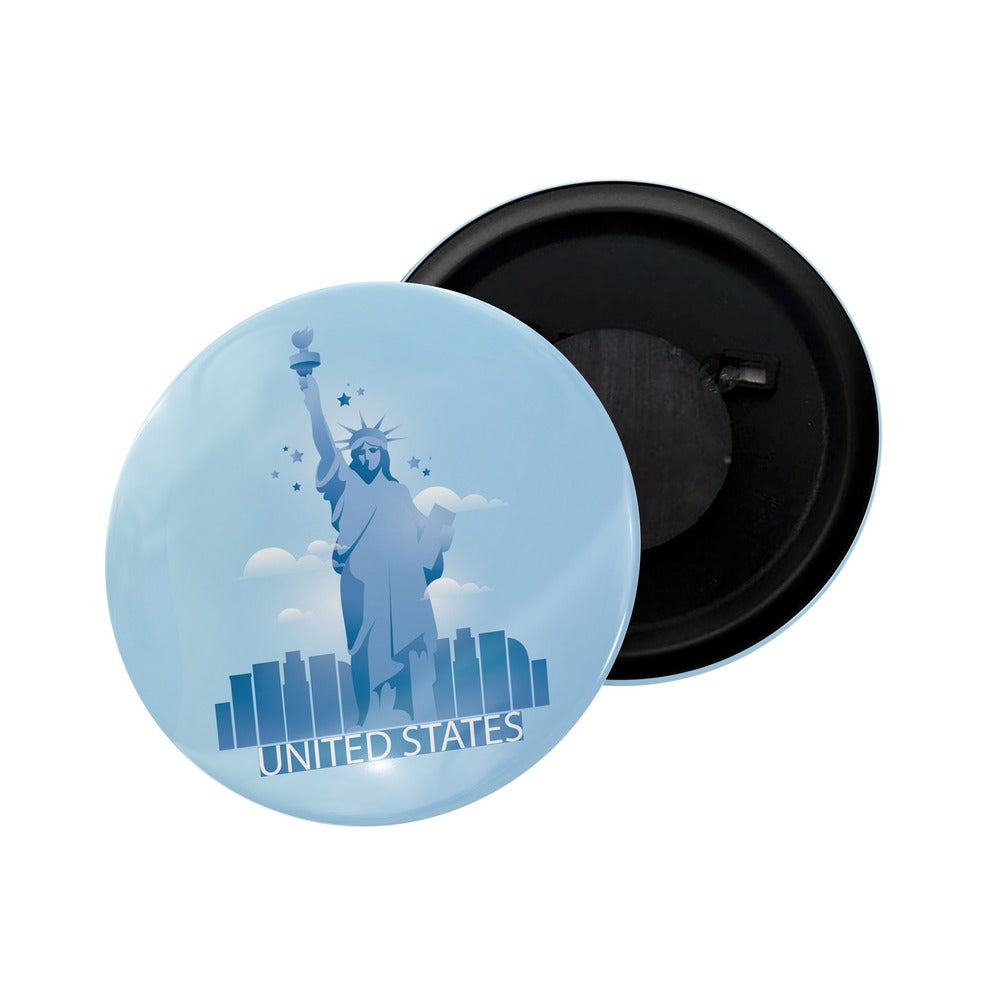 dhcrafts Fridge Magnet Multicolor United States United States Glossy Finish Design Pack of 1 (58mm)