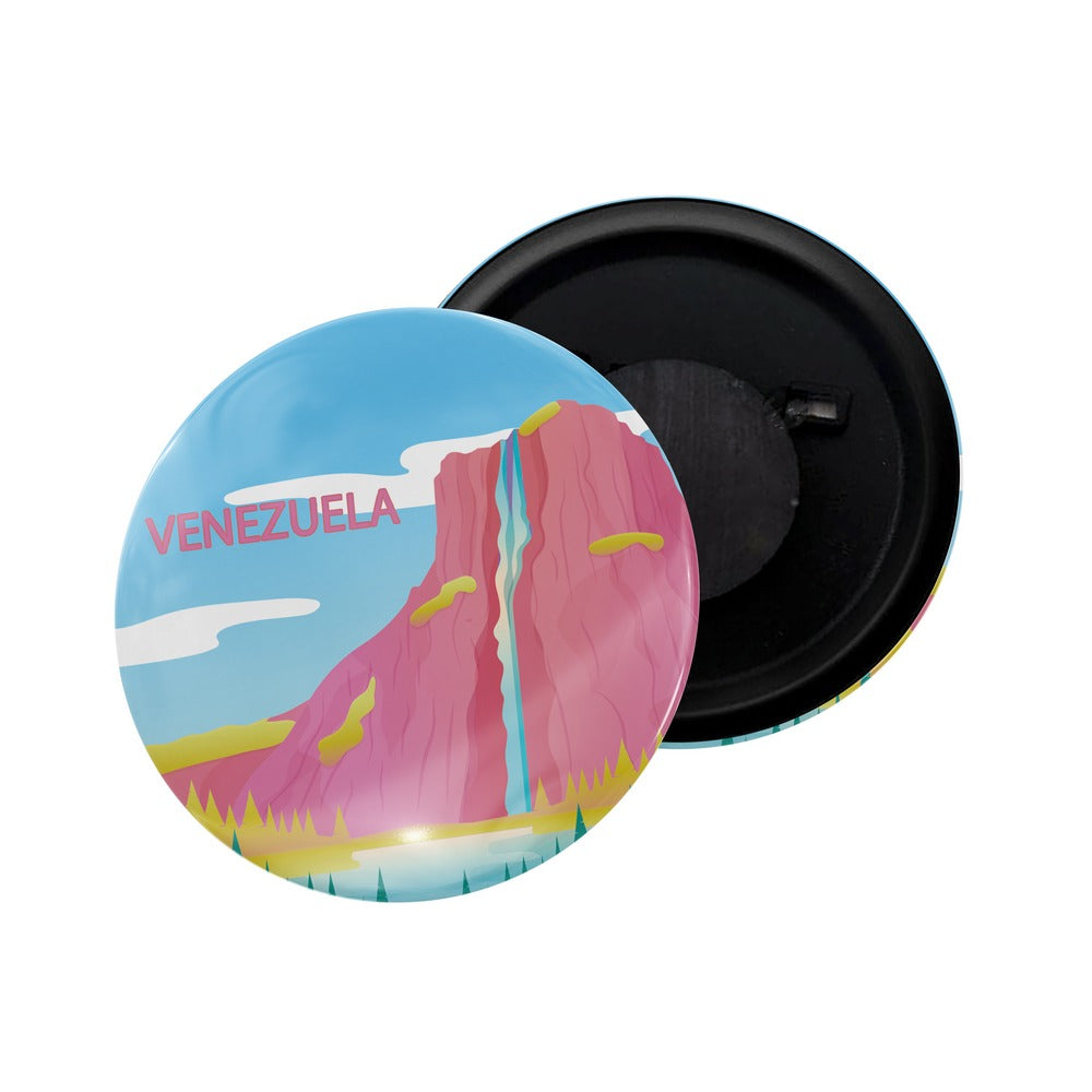 dhcrafts Fridge Magnet Multicolor South America Venezuela Glossy Finish Design Pack of 1 (58mm)