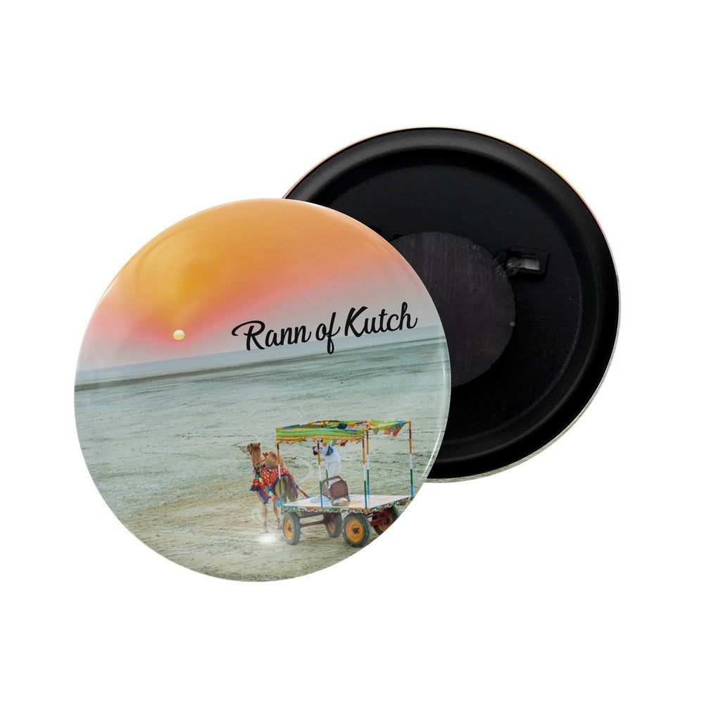dhcrafts Fridge Magnet Multicolor Rann Of Kutch Gujarat Glossy Finish Design Pack of 1 (58mm)