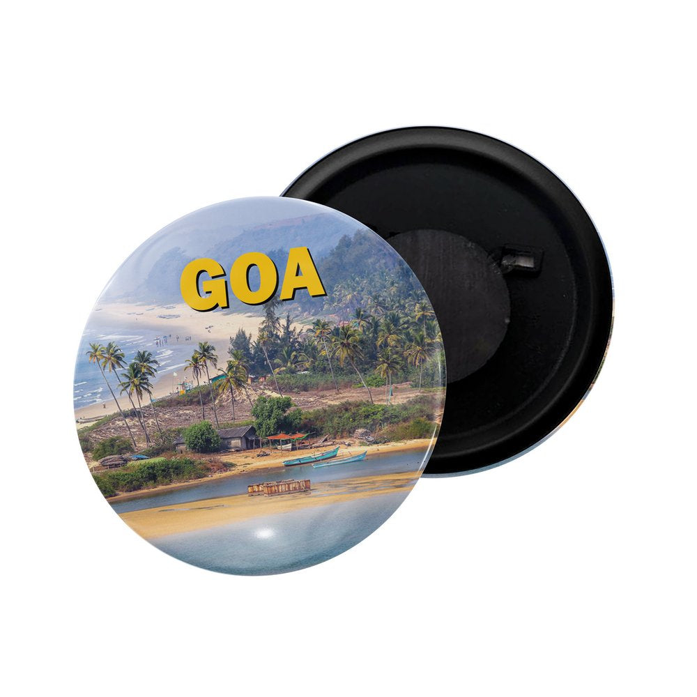 dhcrafts Fridge Magnet Multicolor Goa Glossy Finish Design Pack of 1 (58mm)