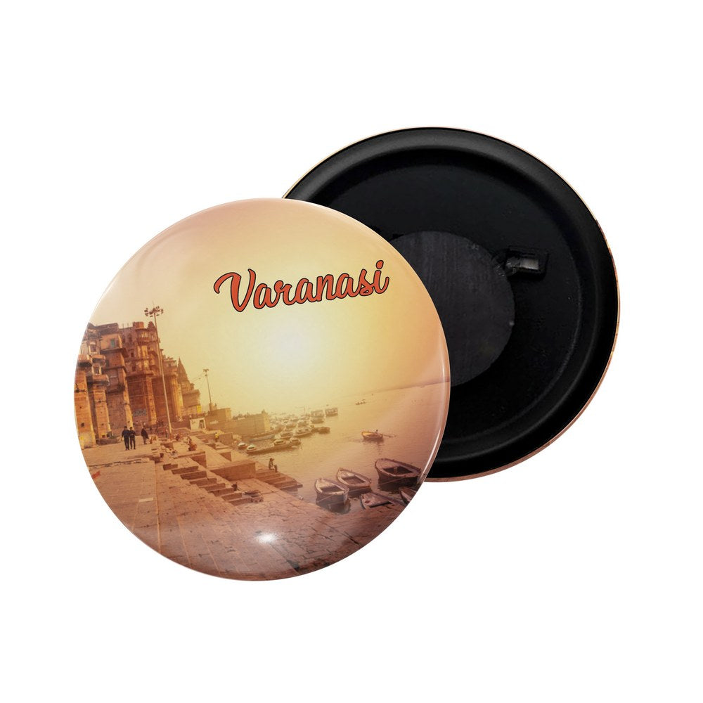 dhcrafts Fridge Magnet Multicolor Varanasi Uttar Pradesh Glossy Finish Design Pack of 1 (58mm)