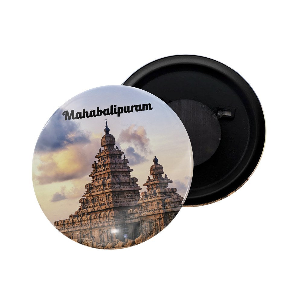 dhcrafts Fridge Magnet Multicolor Mahabalipuram Tamil Nadu Glossy Finish Design Pack of 1 (58mm)