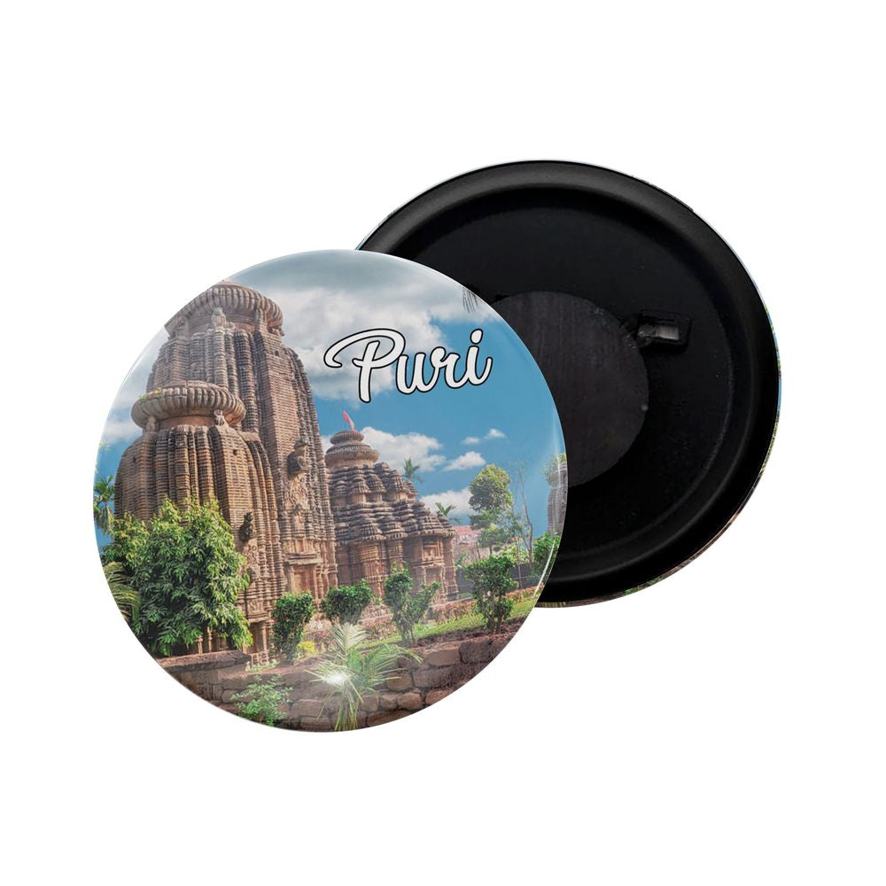 dhcrafts Fridge Magnet Multicolor Puri Odisha Glossy Finish Design Pack of 1 (58mm)