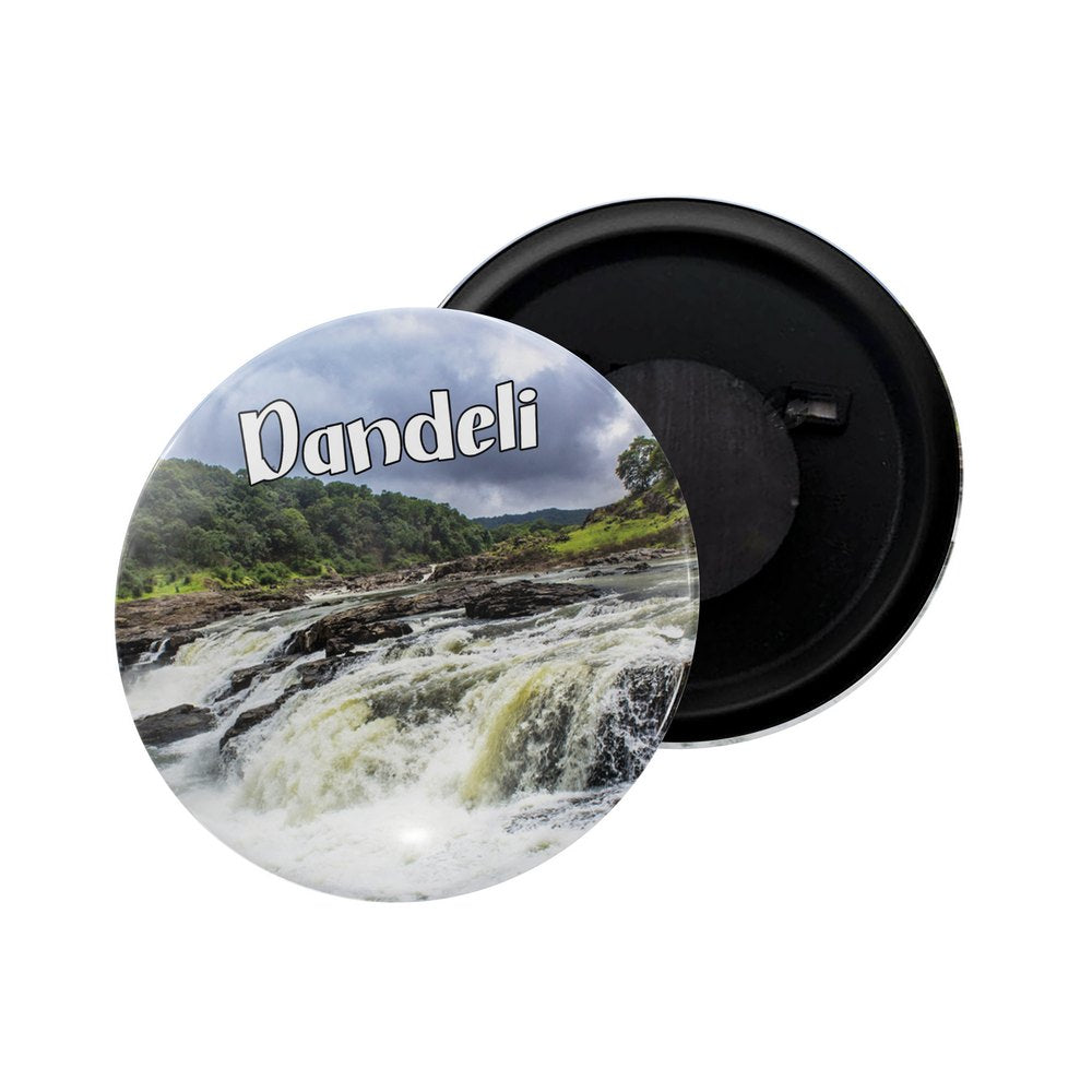 dhcrafts Fridge Magnet Multicolor Dandeli Karnataka Glossy Finish Design Pack of 1 (58mm)