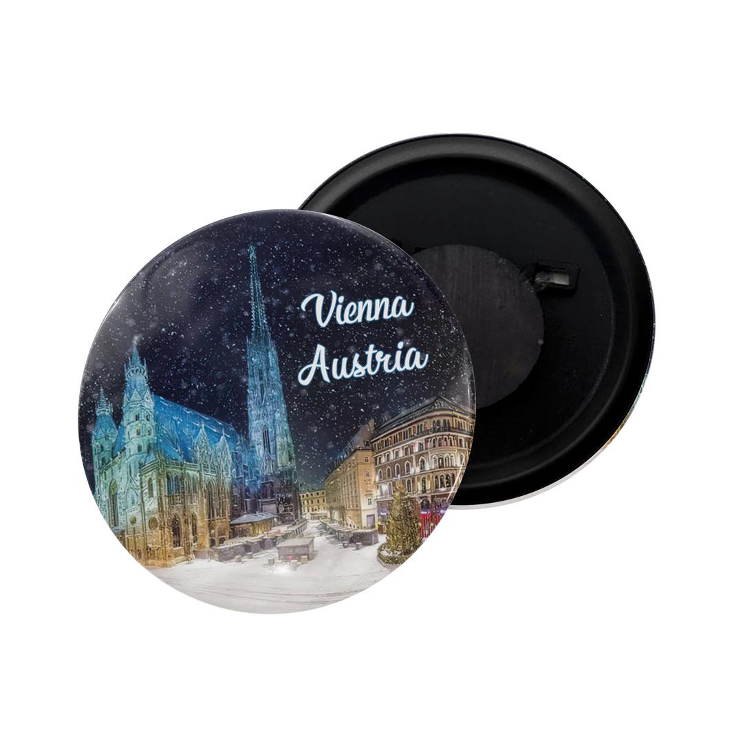 dhcrafts Fridge Magnet Multicolor Vienna Austria Glossy Finish Design Pack of 1 (58mm)