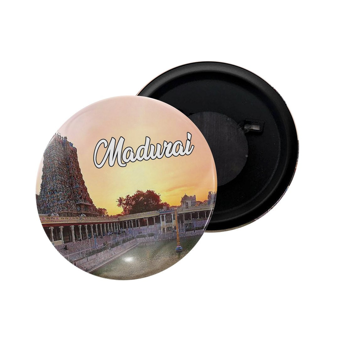 dhcrafts Fridge Magnet Multicolor Karnataka Udupi Glossy Finish Design Pack of 1