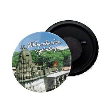 dhcrafts Fridge Magnet Multicolor Maharashtra Grishneshwar Chhatrapati Sambhajinagar Glossy Finish Design Pack of 1