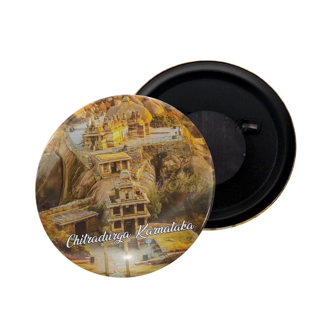 dhcrafts Fridge Magnet Multicolor Maharashtra Grishneshwar Chhatrapati Sambhajinagar Glossy Finish Design Pack of 1