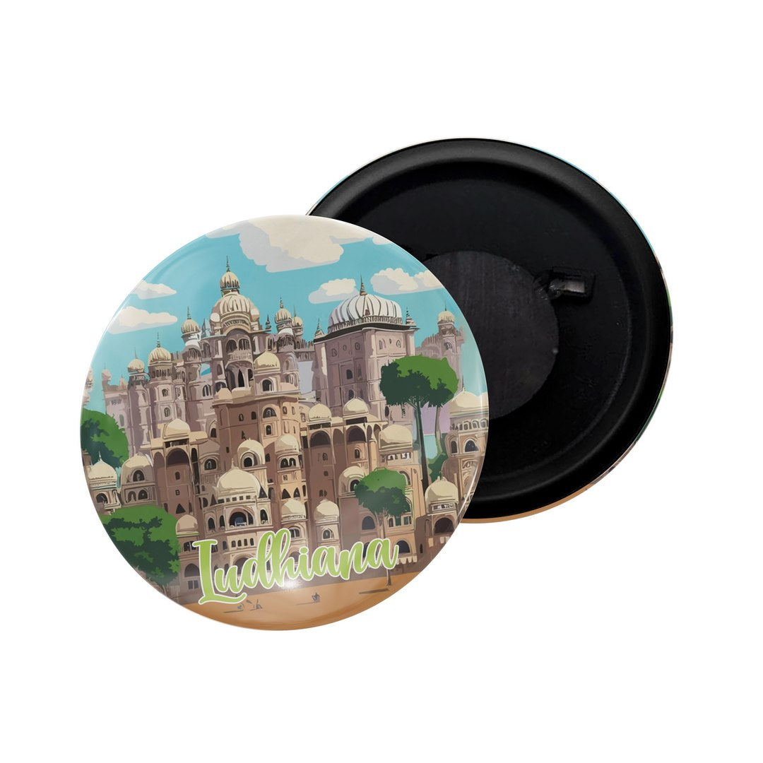 dhcrafts Fridge Magnet Multicolor Maharashtra Grishneshwar Chhatrapati Sambhajinagar Glossy Finish Design Pack of 1