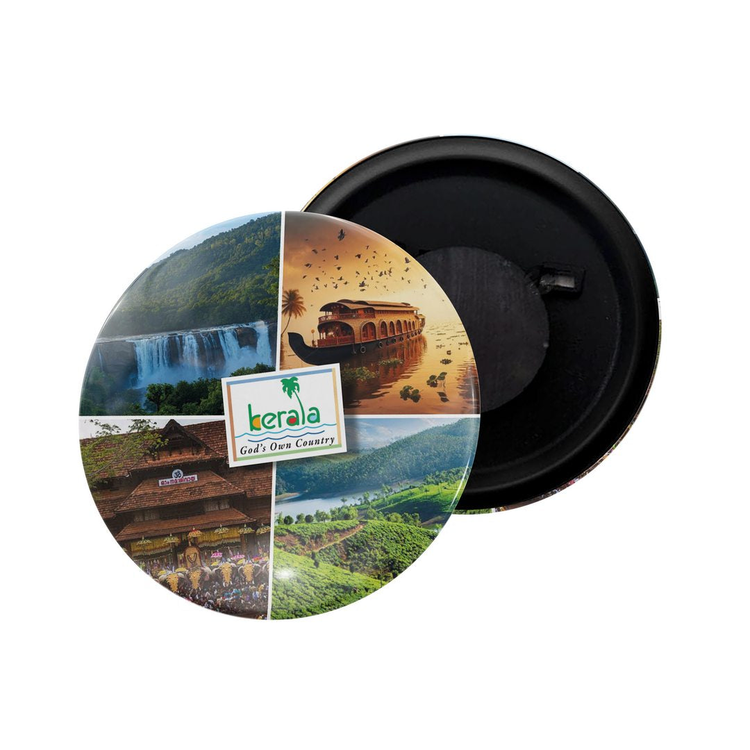 dhcrafts Fridge Magnet Multicolor Maharashtra Grishneshwar Chhatrapati Sambhajinagar Glossy Finish Design Pack of 1