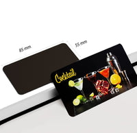 dhcrafts Rectangular Rubber Fridge Magnet Multicolor Food Cocktail D4 Rectangular Design Pack of 1 (8.6cm x 5.4cm)