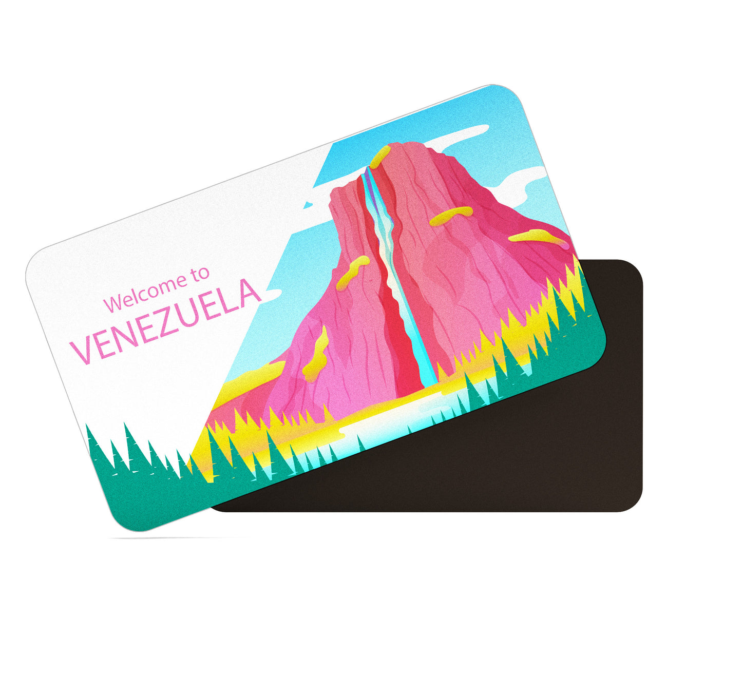 dhcrafts Rectangular Fridge Magnet Multicolor Venezuela D1 Design Pack of 1 (8.6cm x 5.4cm)