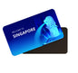 dhcrafts Rectangular Fridge Magnet Blue Singapore Design Pack of 1 (8.6cm x 5.4cm)