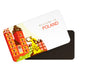 dhcrafts Rectangular Fridge Magnet Multicolor Poland Design Pack of 1 (8.6cm x 5.4cm)