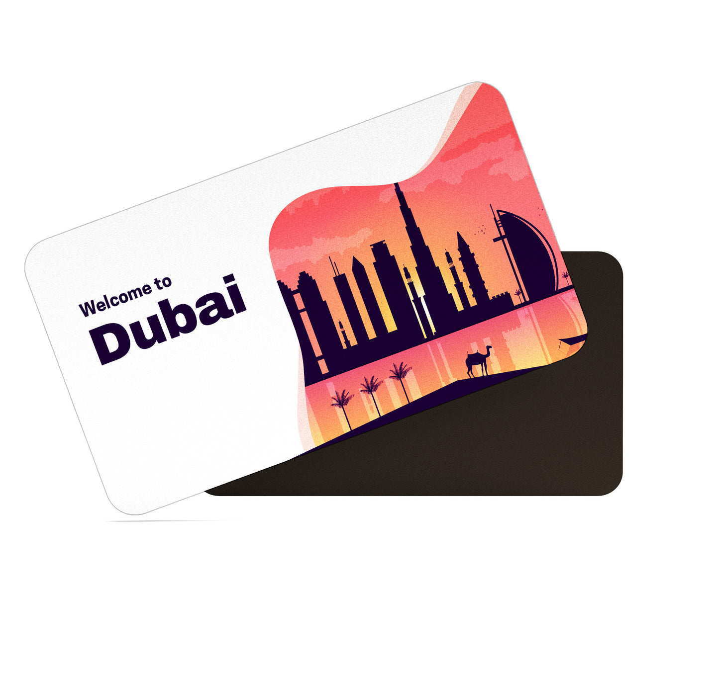 dhcrafts Rectangular Fridge Magnet Multicolor Dubai D1 Design Pack of 1 (8.6cm x 5.4cm)