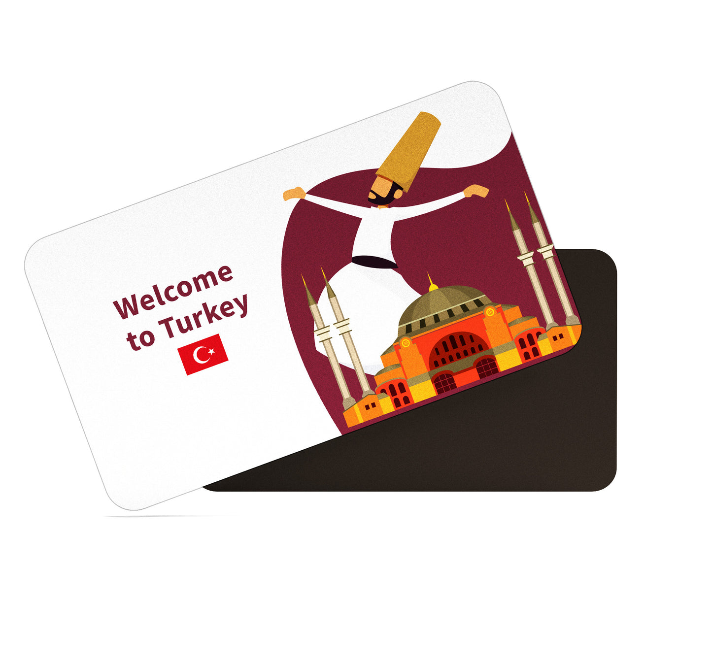 dhcrafts Rectangular Fridge Magnet Multicolor Turkey D2 Design Pack of 1 (8.6cm x 5.4cm)