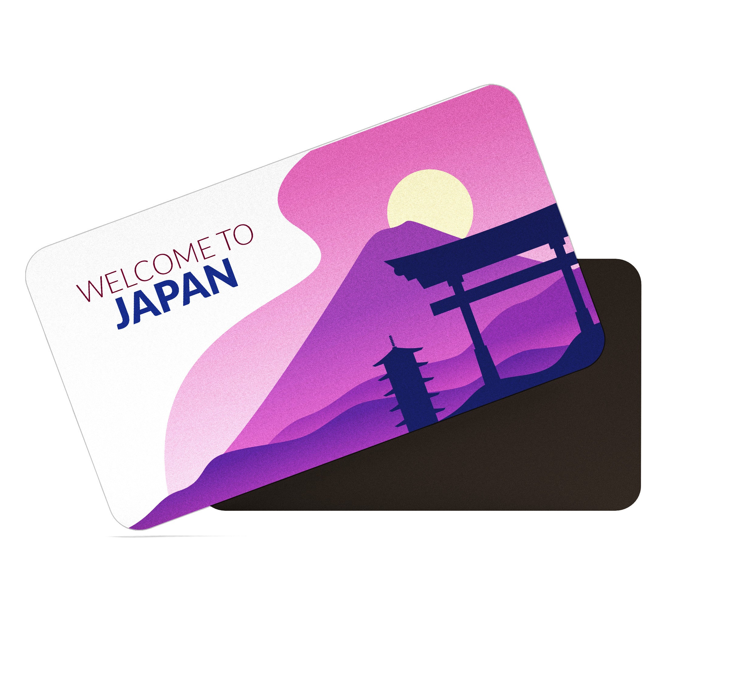 dhcrafts Rectangular Fridge Magnet Purple Japan D3 Design Pack of 1 (8.6cm x 5.4cm)