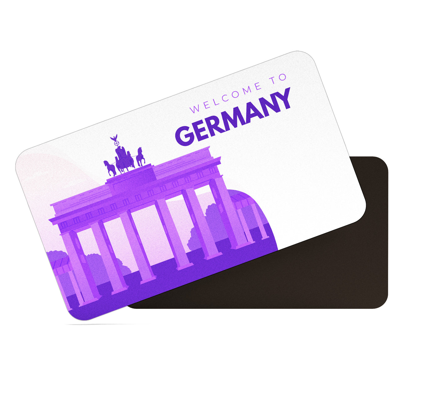 dhcrafts Rectangular Fridge Magnet Purple Germany Design Pack of 1 (8.6cm x 5.4cm)