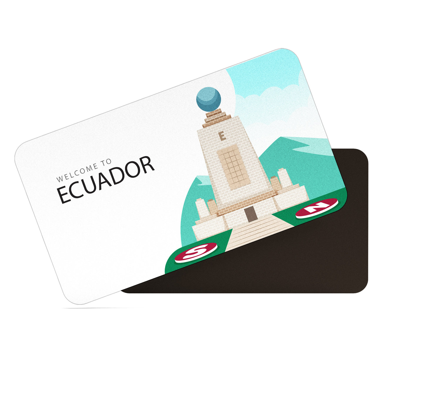 dhcrafts Rectangular Fridge Magnet Multicolor Ecuador Design Pack of 1 (8.6cm x 5.4cm)