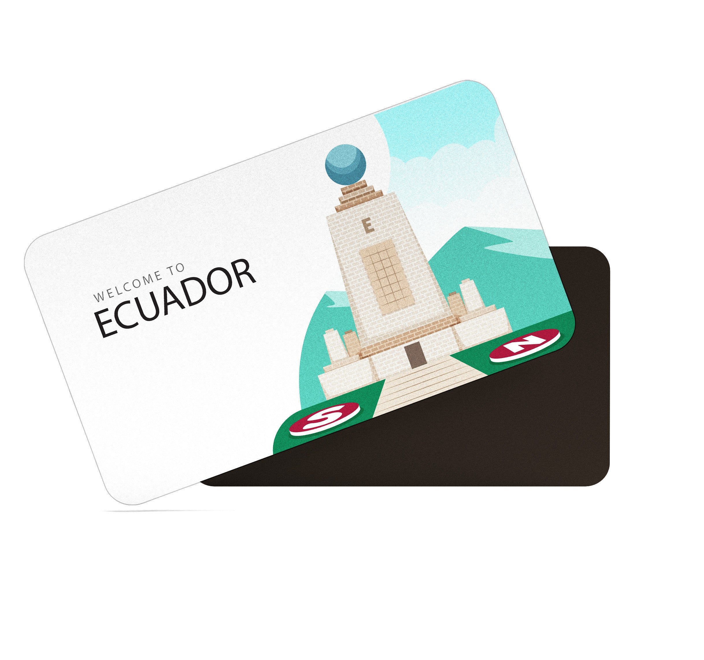 dhcrafts Rectangular Fridge Magnet Multicolor Ecuador Design Pack of 1 (8.6cm x 5.4cm)