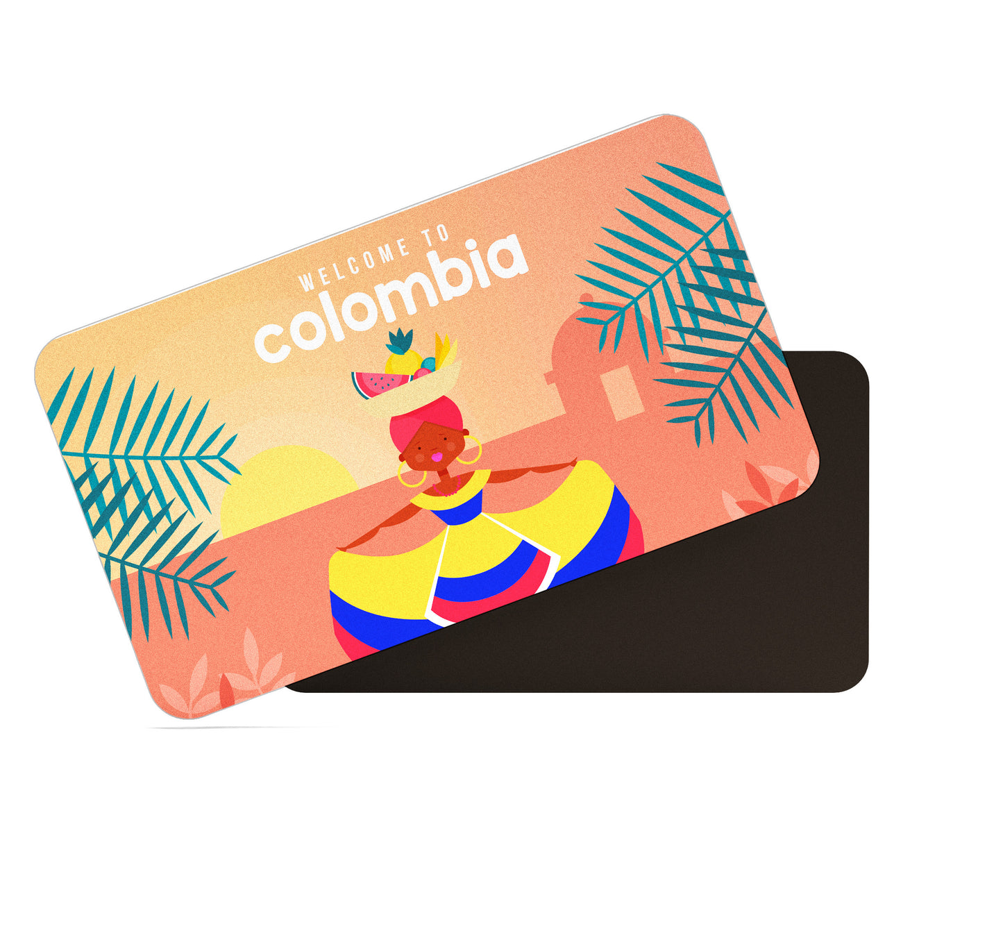 dhcrafts Rectangular Fridge Magnet Multicolor Colombia D3 Design Pack of 1 (8.6cm x 5.4cm)