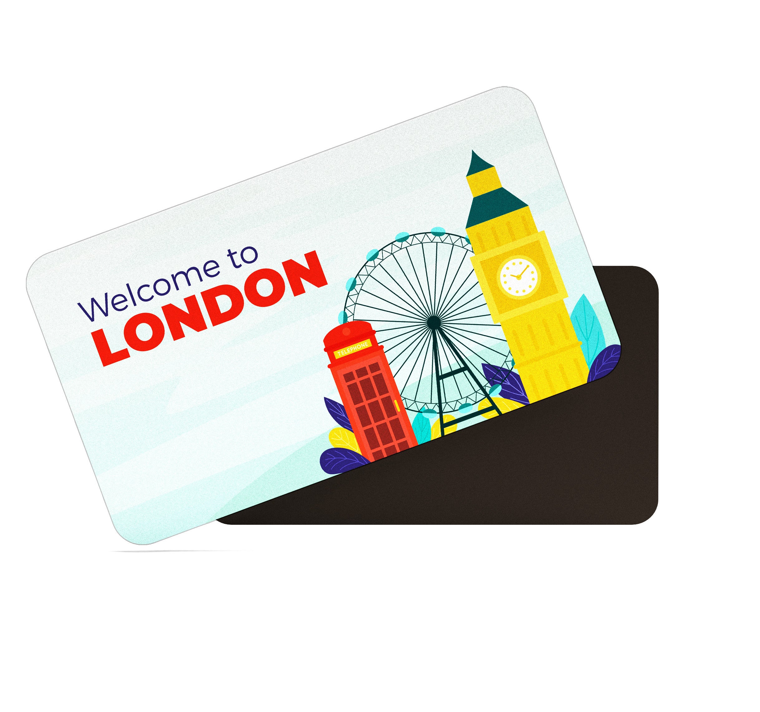 dhcrafts Rectangular Fridge Magnet Multicolor London D2 Design Pack of 1 (8.6cm x 5.4cm)