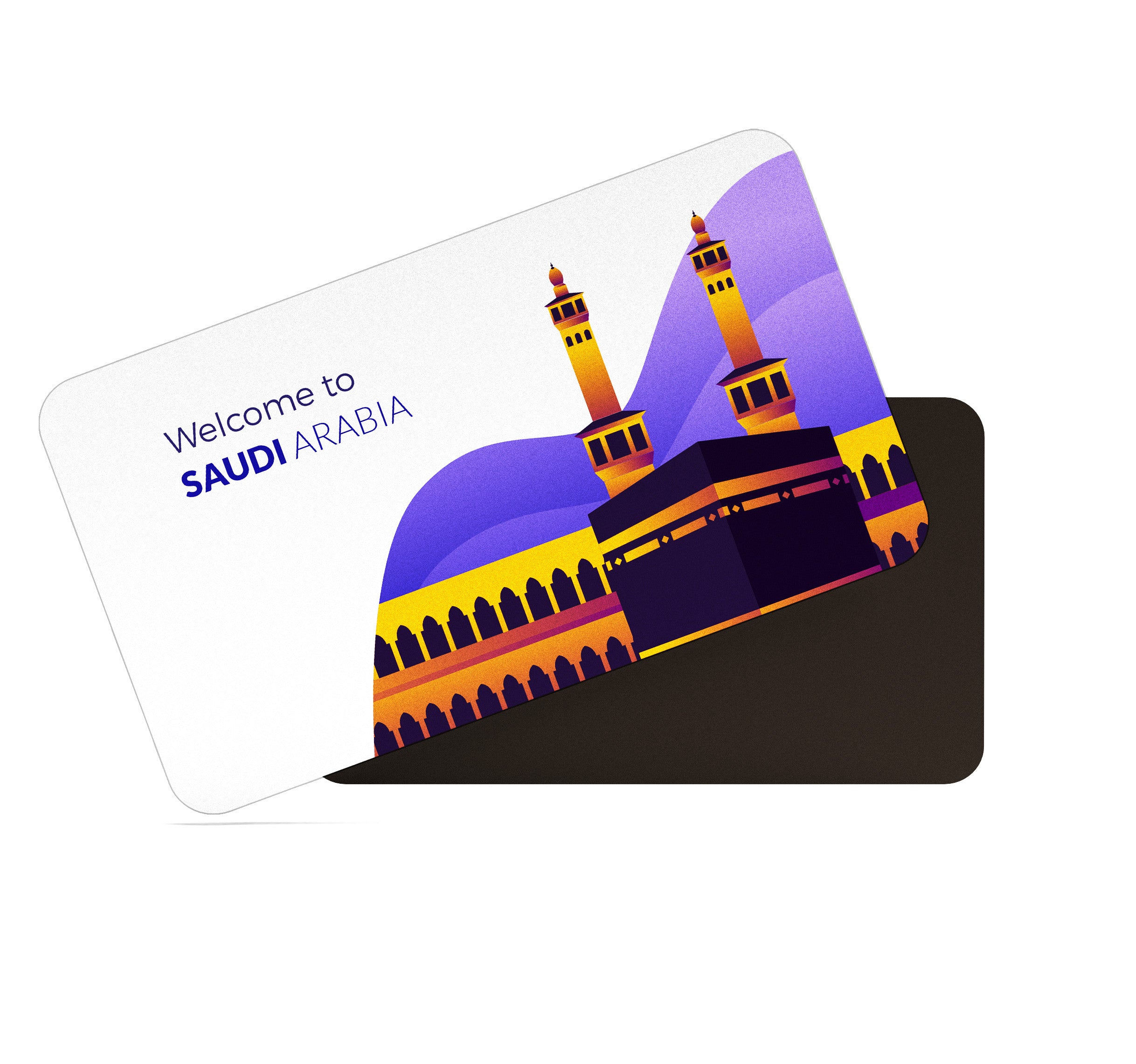 dhcrafts Rectangular Fridge Magnet Multicolor Saudi Arabia Design Pack of 1 (8.6cm x 5.4cm)