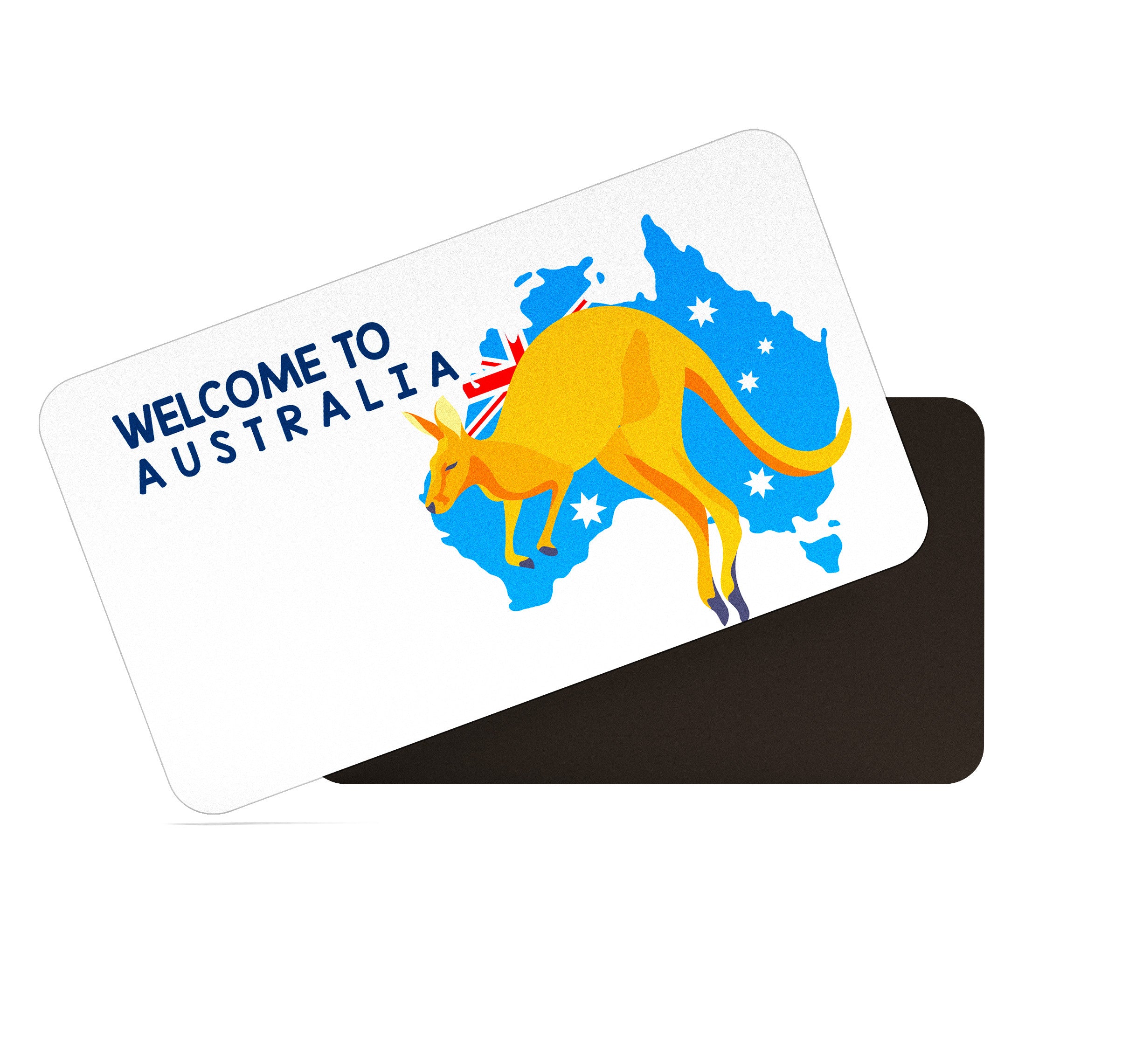 dhcrafts Rectangular Fridge Magnet Multicolor Australia D2 Design Pack of 1 (8.6cm x 5.4cm)