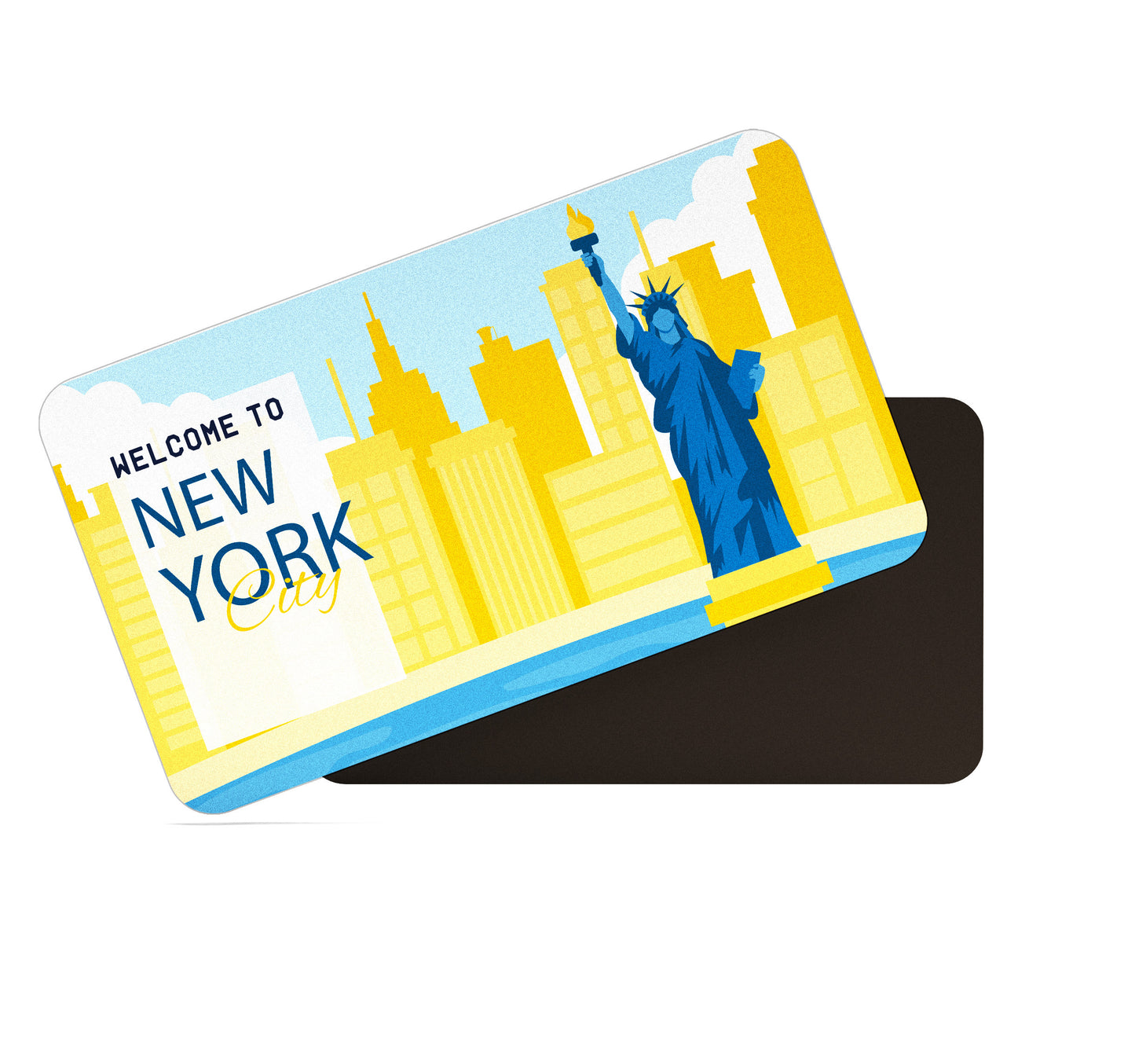 dhcrafts Rectangular Fridge Magnet Multicolor New York D2 Design Pack of 1 (8.6cm x 5.4cm)