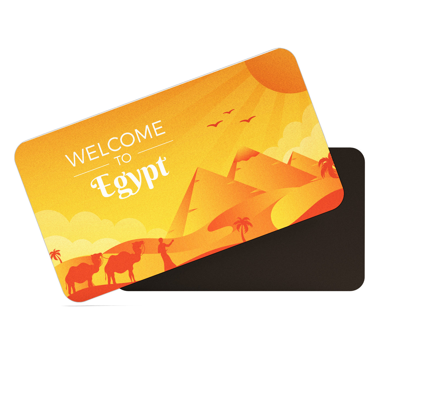 dhcrafts Rectangular Fridge Magnet Orange Egypt D3 Design Pack of 1 (8.6cm x 5.4cm)