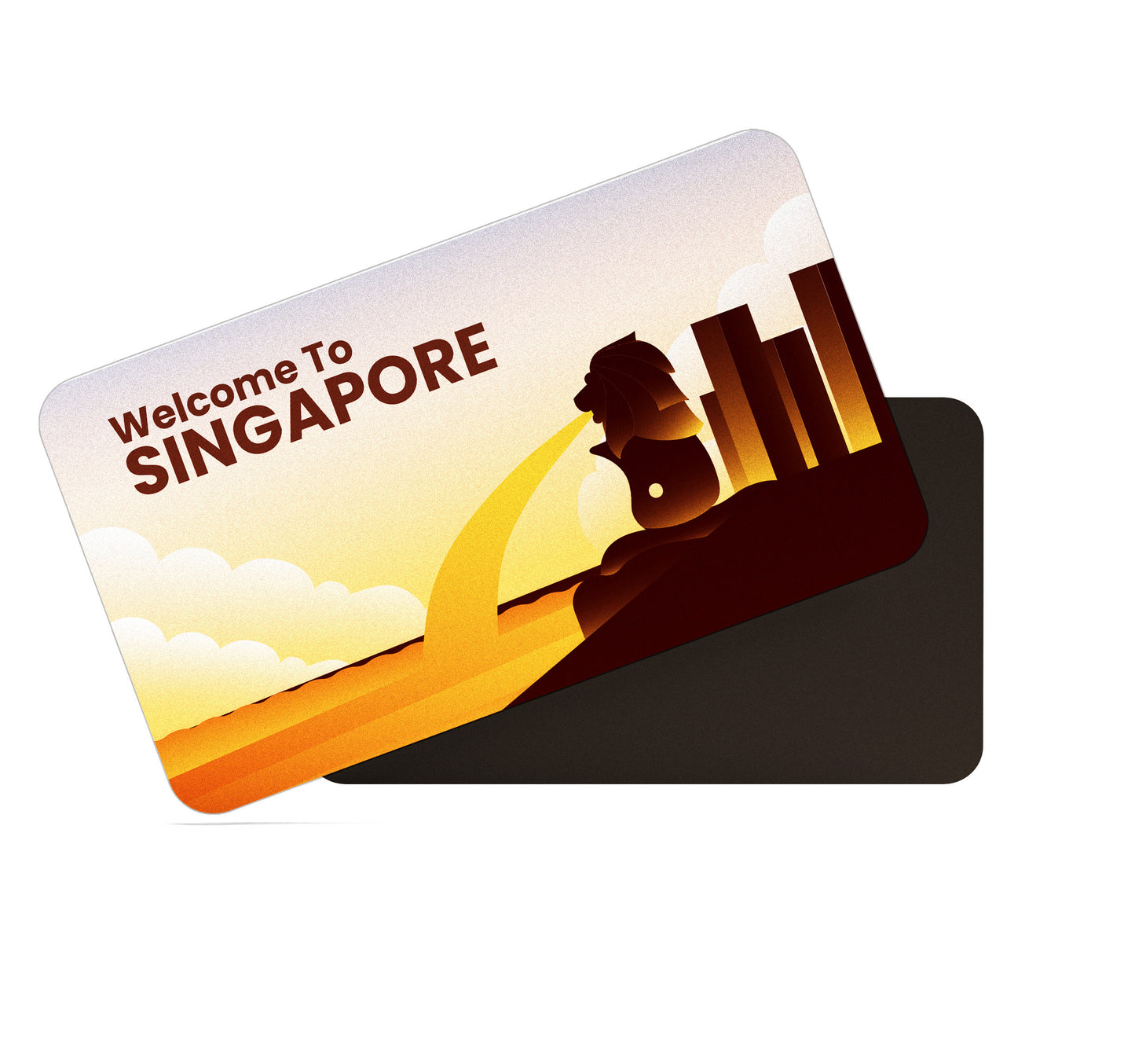 dhcrafts Rectangular Fridge Magnet Multicolor Singapore Design Pack of 1 (8.6cm x 5.4cm)