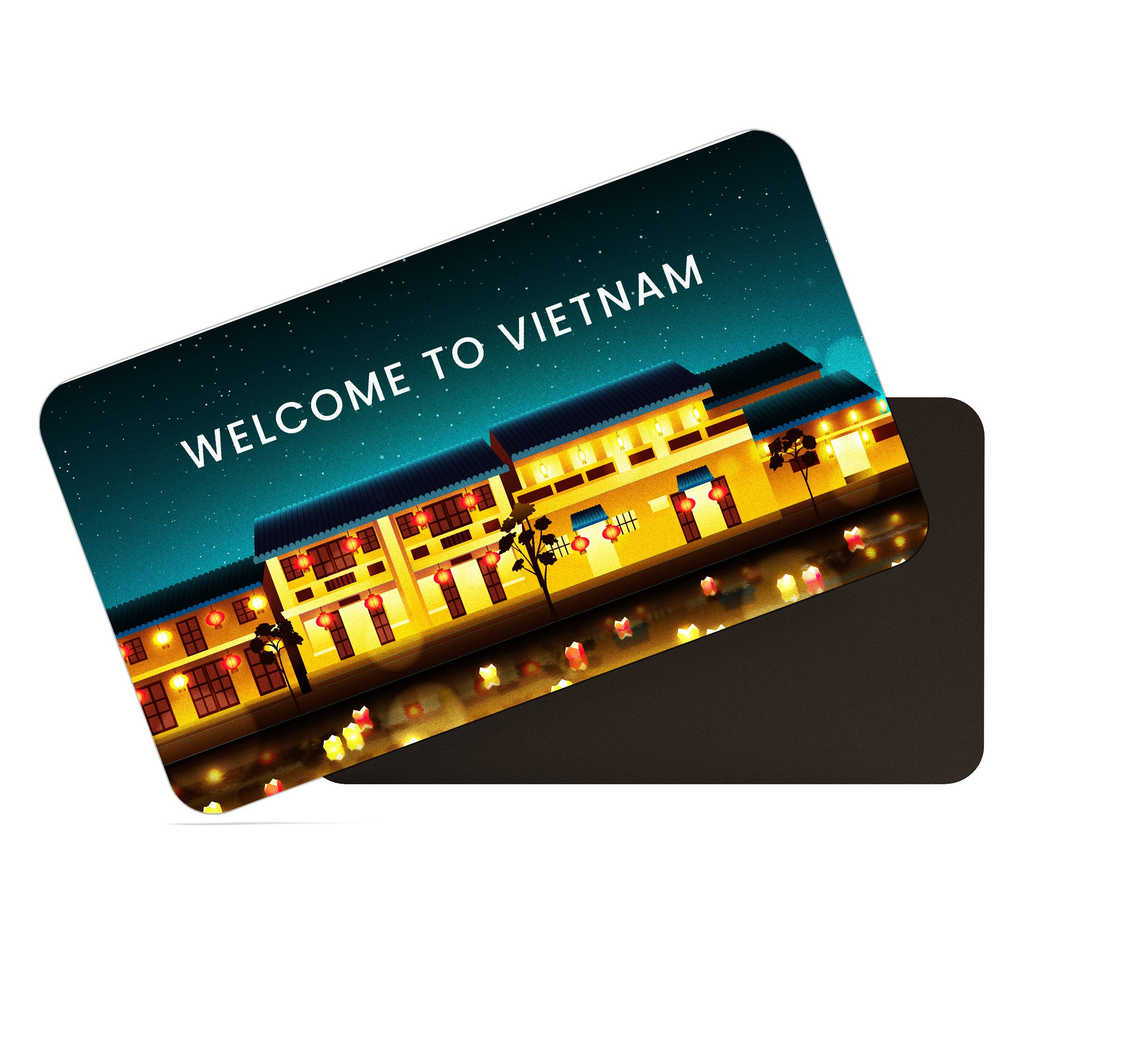 dhcrafts Rectangular Fridge Magnet Multicolor Vietnam D2 Design Pack of 1 (8.6cm x 5.4cm)